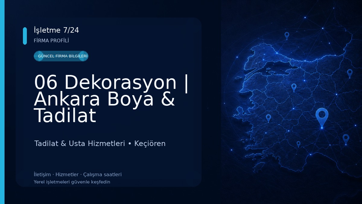 06 Dekorasyon | Ankara Boya & Tadilat Tadilat & Usta Hizmetleri