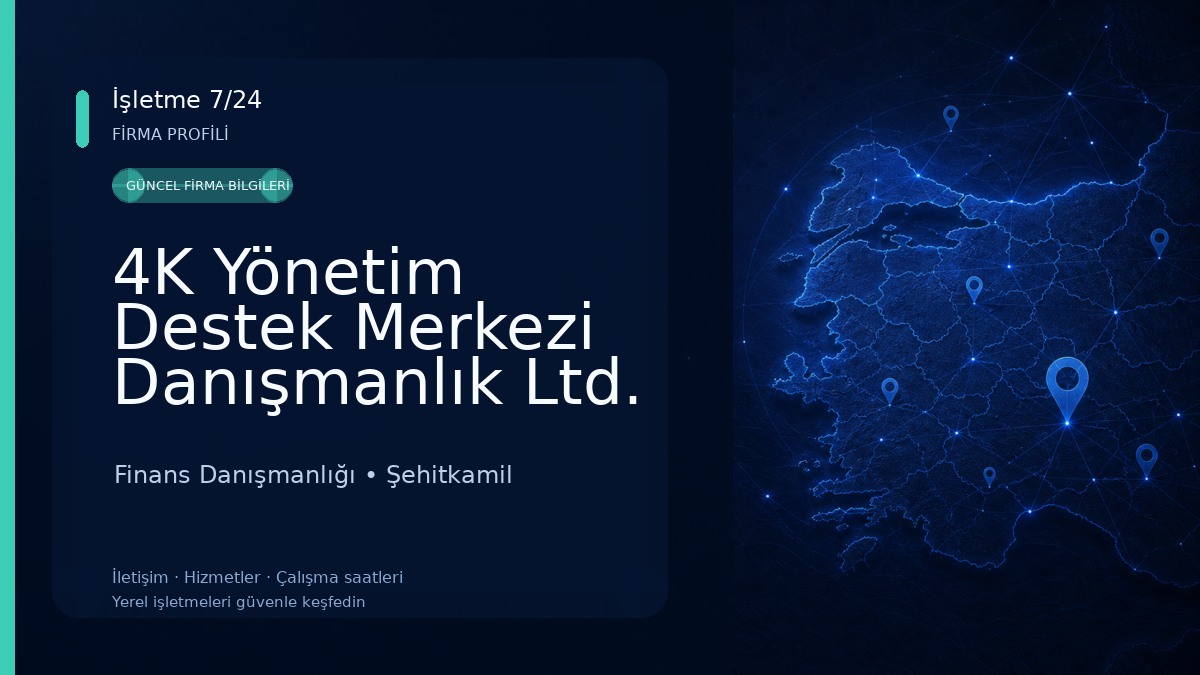 4K Yönetim Destek Merkezi Danışmanlık Ltd. Şti. Finans Danışmanlığı