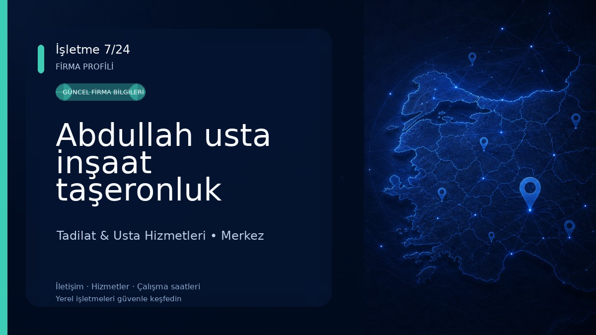 Abdullah usta inşaat taşeronluk hizmetleri Tadilat & Usta Hizmetleri