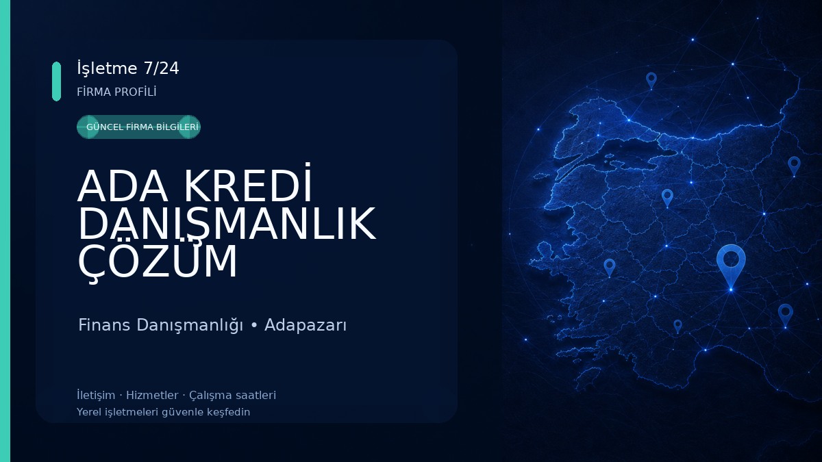 ADA KREDİ DANIŞMANLIK ÇÖZÜM MERKEZİ Finans Danışmanlığı