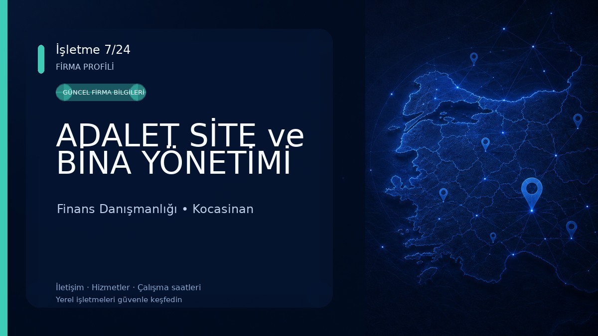 ADALET SİTE ve BİNA YÖNETİMİ Finans Danışmanlığı