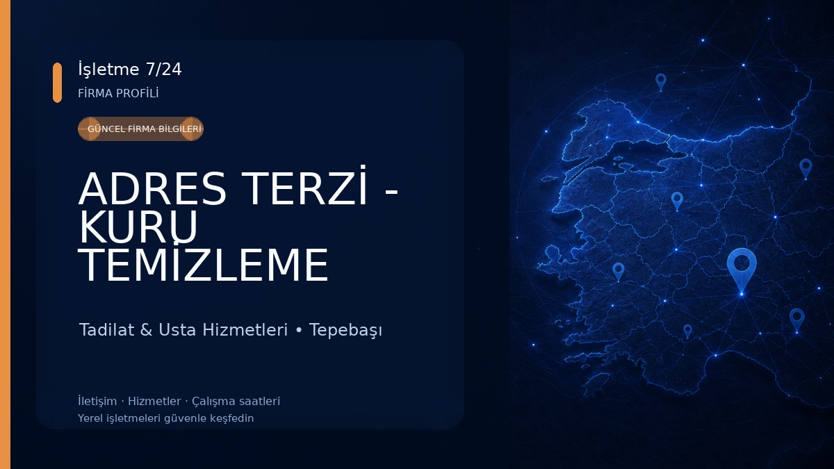 ADRES TERZİ - KURU TEMİZLEME Tadilat & Usta Hizmetleri