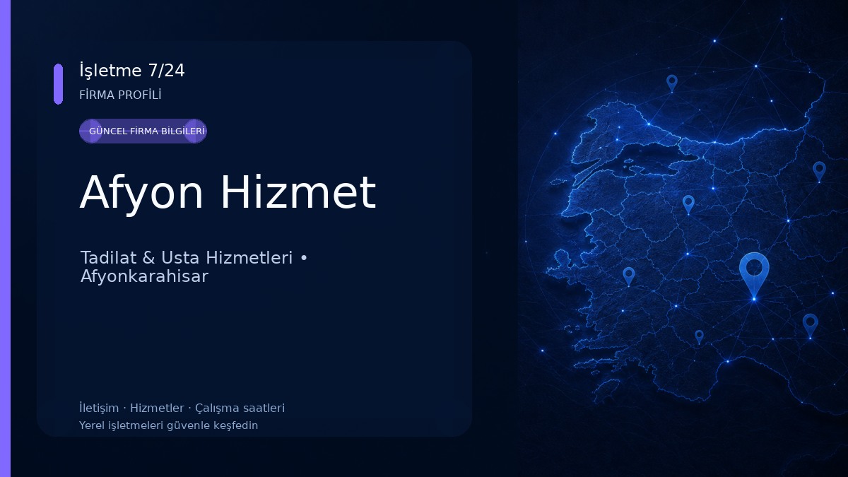 Afyon Hizmet Tadilat & Usta Hizmetleri