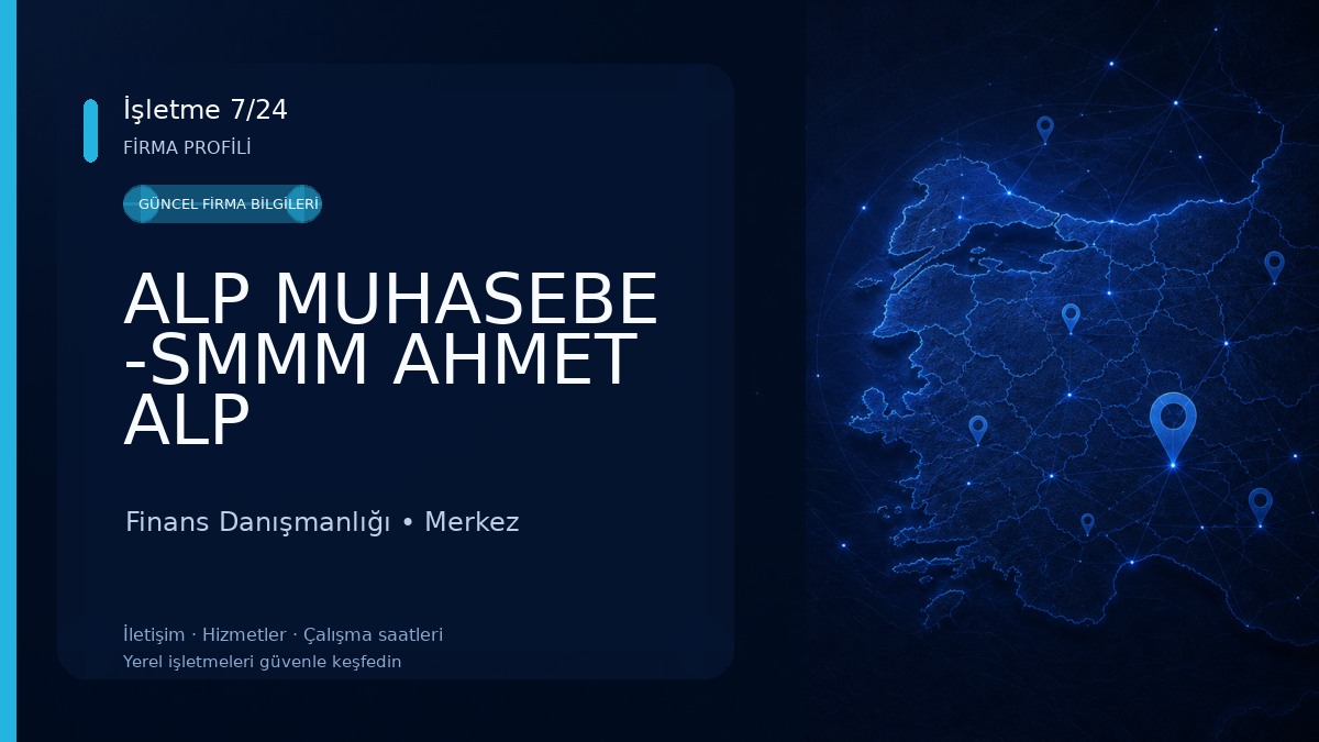 ALP MUHASEBE -SMMM AHMET ALP Finans Danışmanlığı