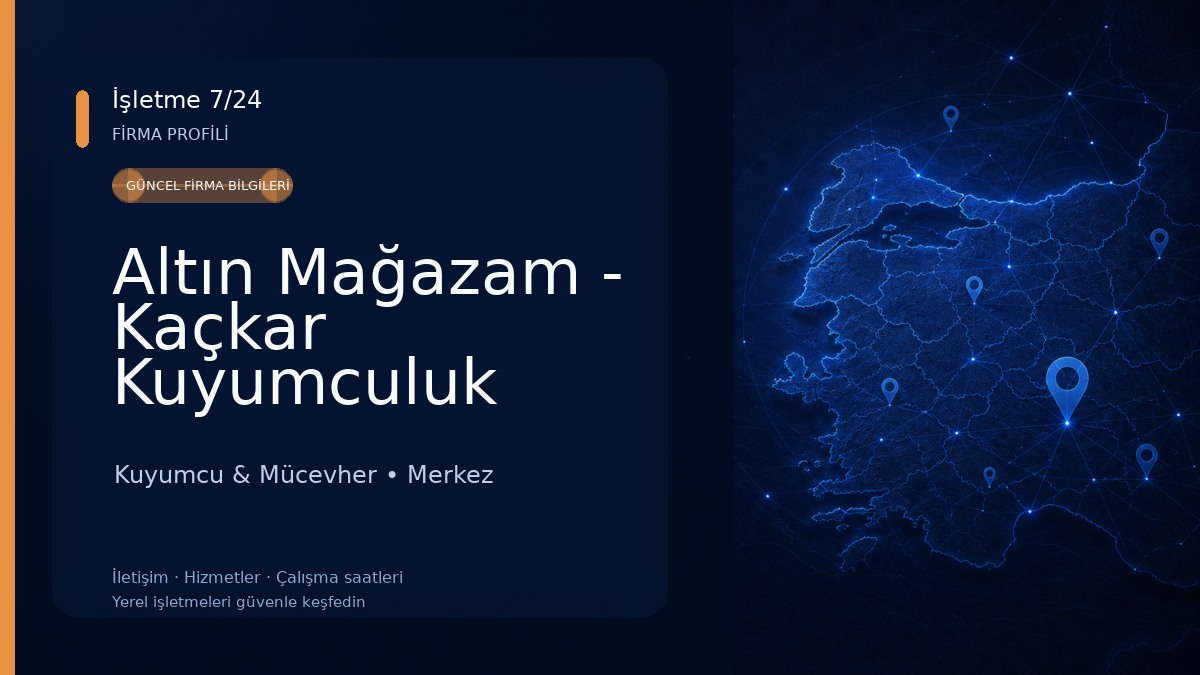 Altın Mağazam - Kaçkar Kuyumculuk Kuyumcu & Mücevher
