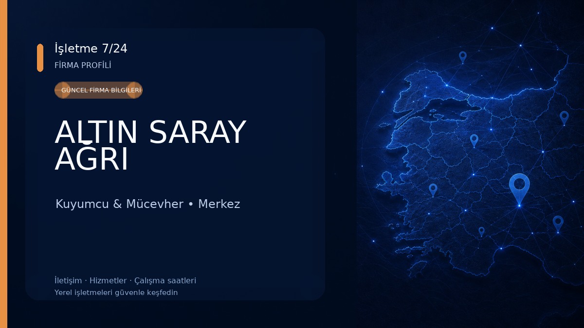ALTIN SARAY AĞRI Kuyumcu & Mücevher