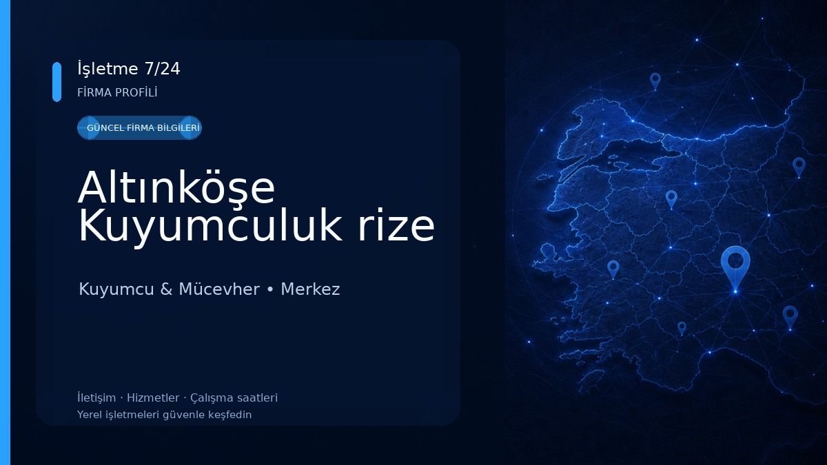 Altınköşe Kuyumculuk rize Kuyumcu & Mücevher