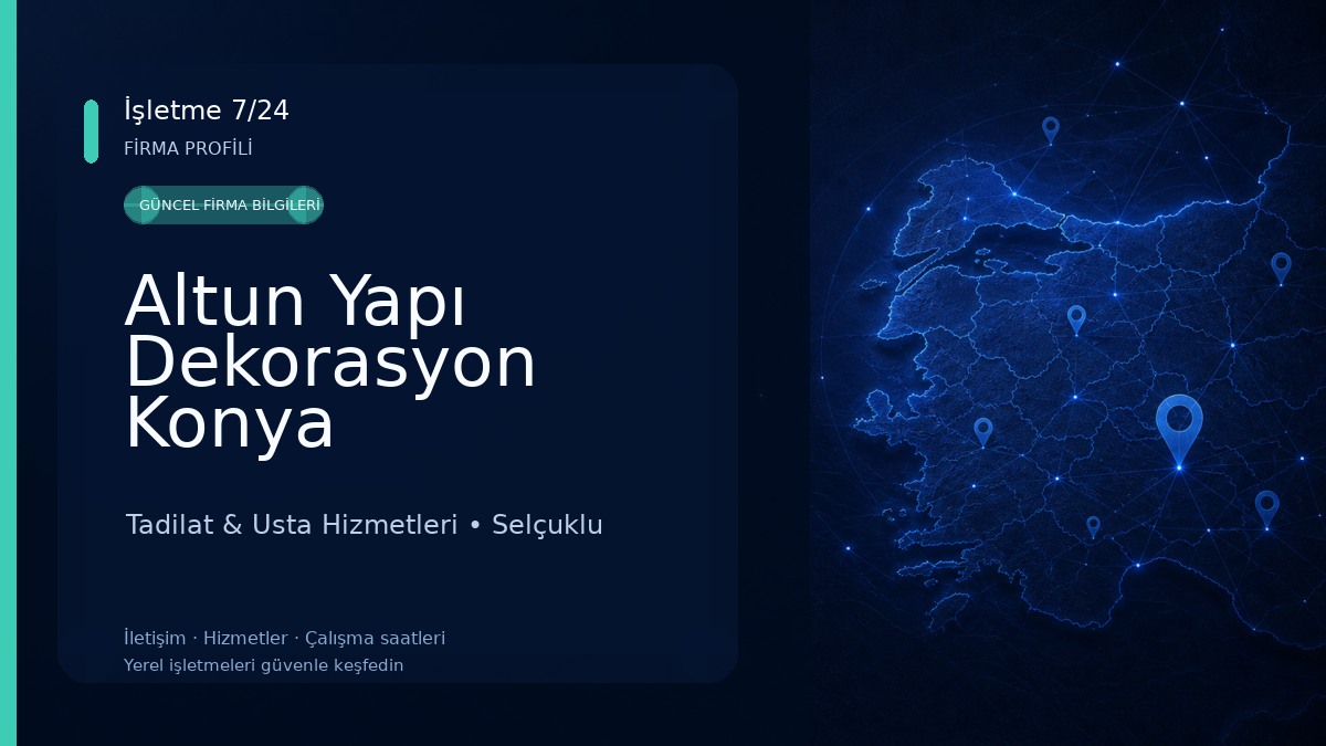 Altun Yapı Dekorasyon Konya Tadilat & Usta Hizmetleri