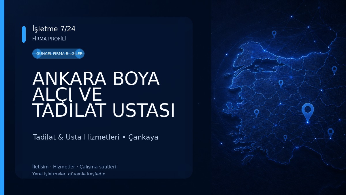 ANKARA BOYA ALÇI VE TADİLAT USTASI Tadilat & Usta Hizmetleri
