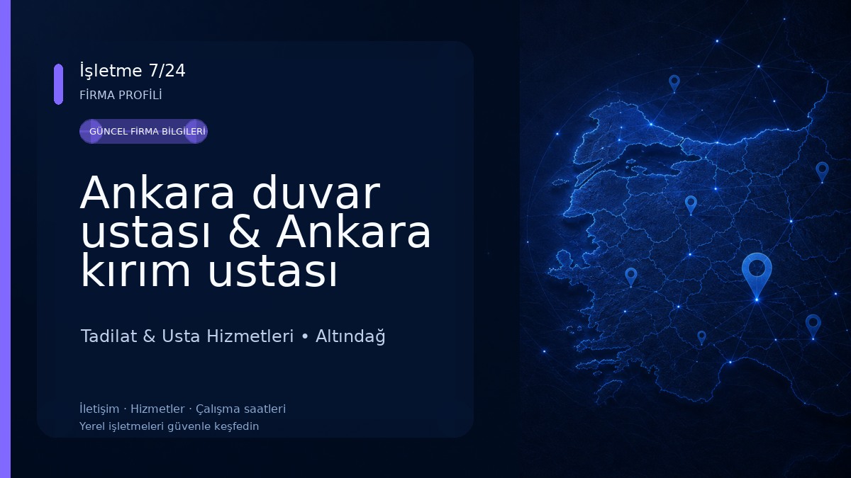 Ankara duvar ustası & Ankara kırım ustası Tadilat & Usta Hizmetleri