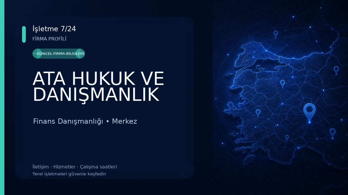 ATA HUKUK VE DANIŞMANLIK Finans Danışmanlığı