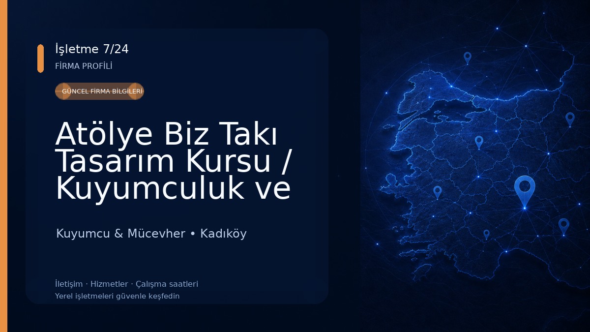 Atölye Biz Takı Tasarım Kursu / Kuyumculuk ve Mücevher Eğitimleri Kuyumcu & Mücevher