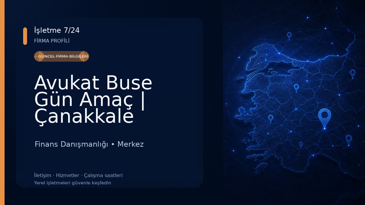 Avukat Buse Gün Amaç | Çanakkale Avukatlık ve Danışmanlık Finans Danışmanlığı