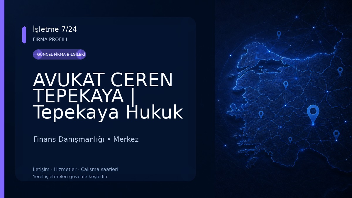 AVUKAT CEREN TEPEKAYA | Tepekaya Hukuk Bürosu