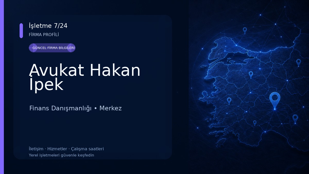 Avukat Hakan İpek 