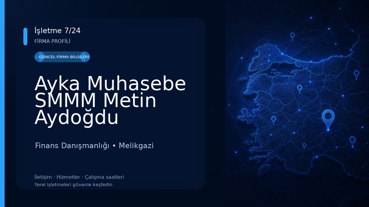 Ayka Muhasebe SMMM Metin Aydoğdu Finans Danışmanlığı