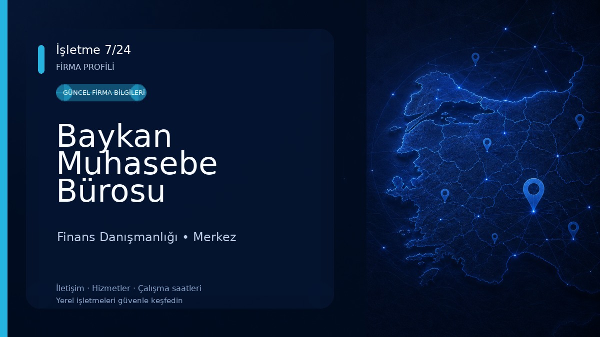 Baykan Muhasebe Bürosu Finans Danışmanlığı