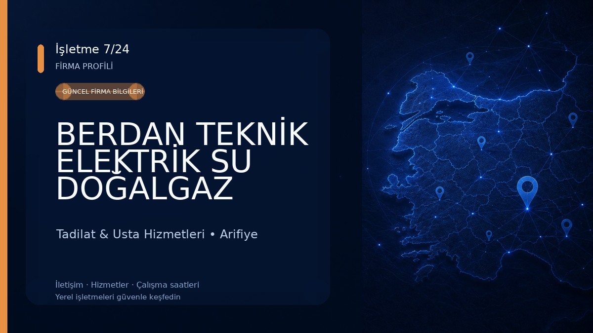 BERDAN TEKNİK ELEKTRİK SU DOĞALGAZ TESİSAT ve MALZEME Tadilat & Usta Hizmetleri