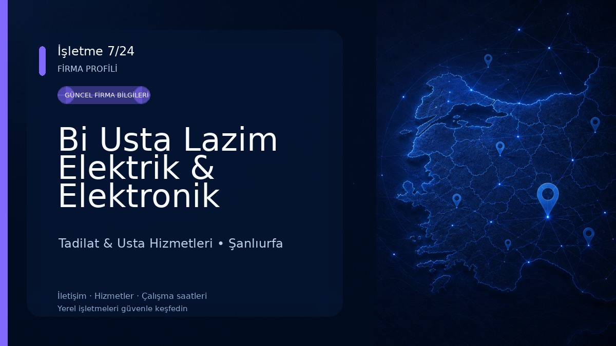 Bi Usta Lazim Elektrik & Elektronik Tamirat & Tadilat & Hirdavat
