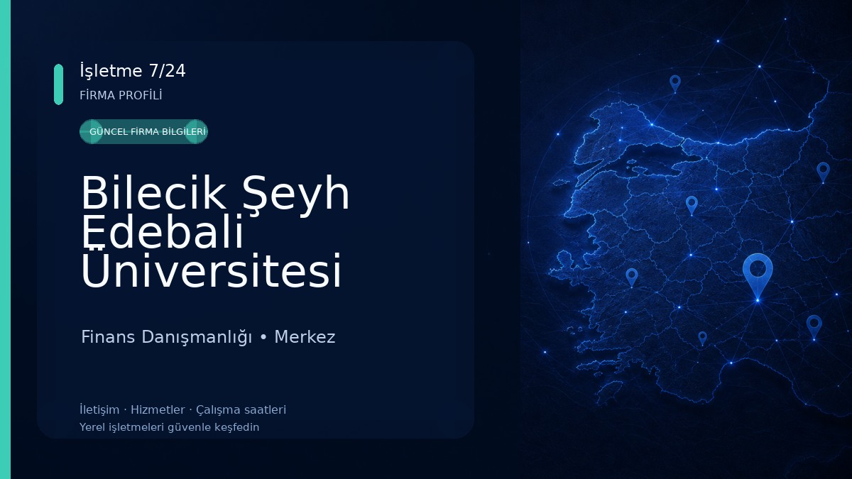 Bilecik Şeyh Edebali Üniversitesi Finans Danışmanlığı
