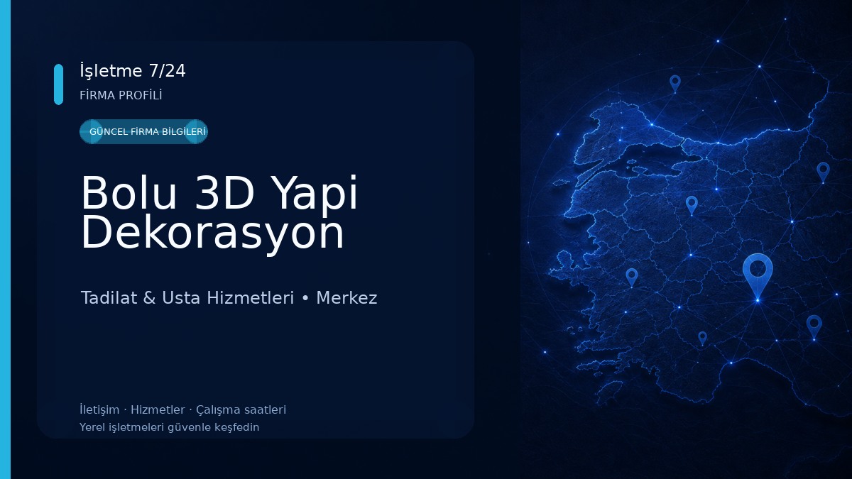 Bolu 3D Yapi Dekorasyon Tadilat & Usta Hizmetleri