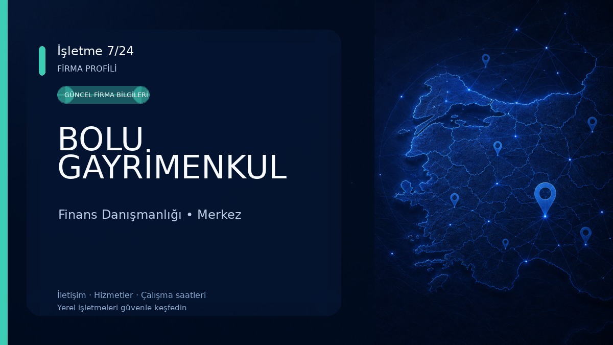 BOLU GAYRİMENKUL Finans Danışmanlığı