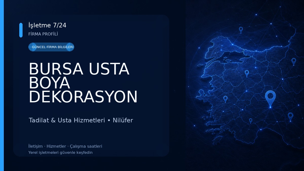 BURSA USTA BOYA DEKORASYON Tadilat & Usta Hizmetleri