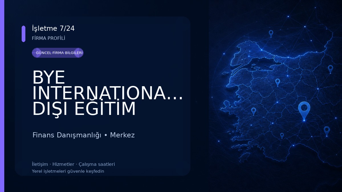 BYE INTERNATIONAL-YURT DIŞI EĞİTİM DANIŞMANLIĞI Finans Danışmanlığı