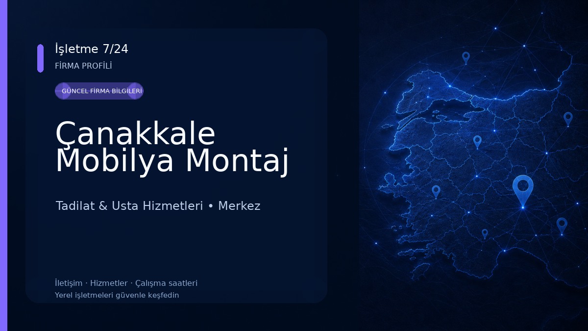 Çanakkale Mobilya Montaj Tadilat & Usta Hizmetleri