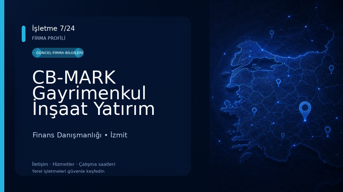 CB-MARK Gayrimenkul İnşaat Yatırım Danışmanlık.Ltd.Şti Finans Danışmanlığı