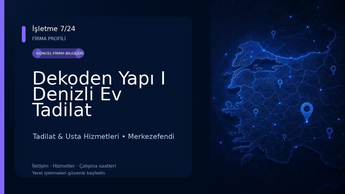 Dekoden Yapı I Denizli Ev Tadilat Dekorasyon Tadilat & Usta Hizmetleri