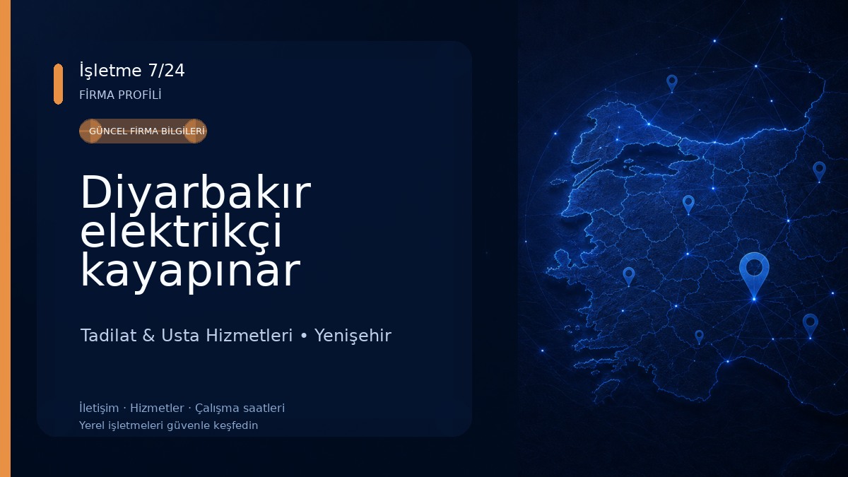 Diyarbakır elektrikçi kayapınar stadyum talay tepe gaziler Winston AVM Yenişehir TOKİ Tadilat & Usta Hizmetleri