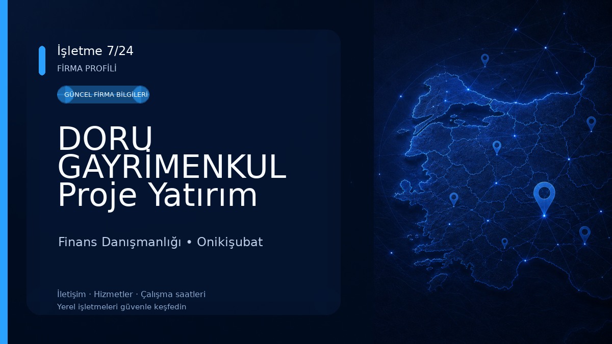 DORU GAYRİMENKUL Proje Yatırım Danışmanlık Finans Danışmanlığı