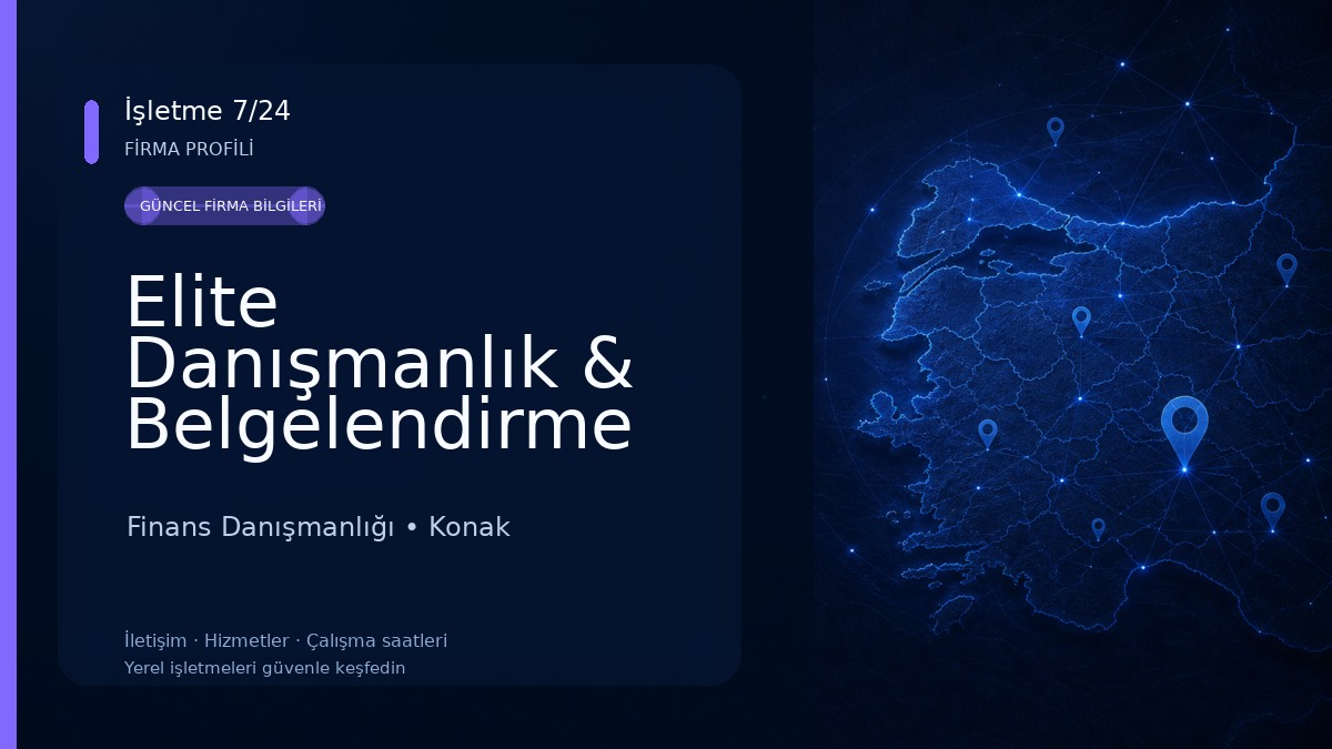 Elite Danışmanlık & Belgelendirme & Marka ve Patent Tescil Finans Danışmanlığı