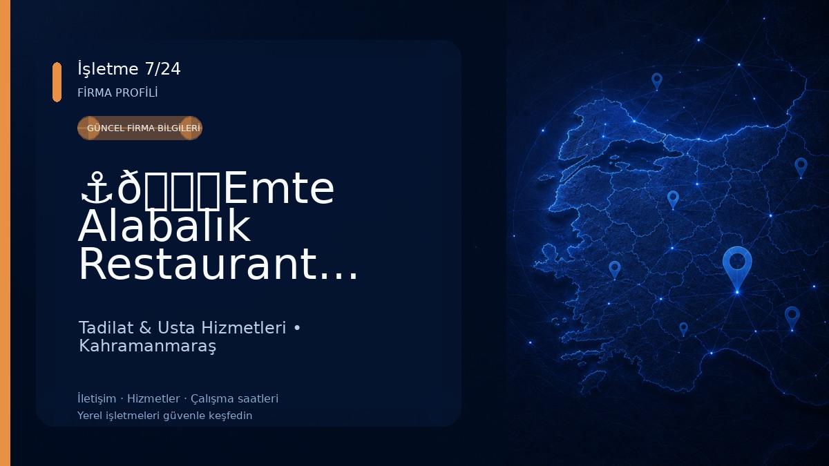 ⚓🐟Emte Alabalık Restaurant🐟⚓ Tadilat & Usta Hizmetleri