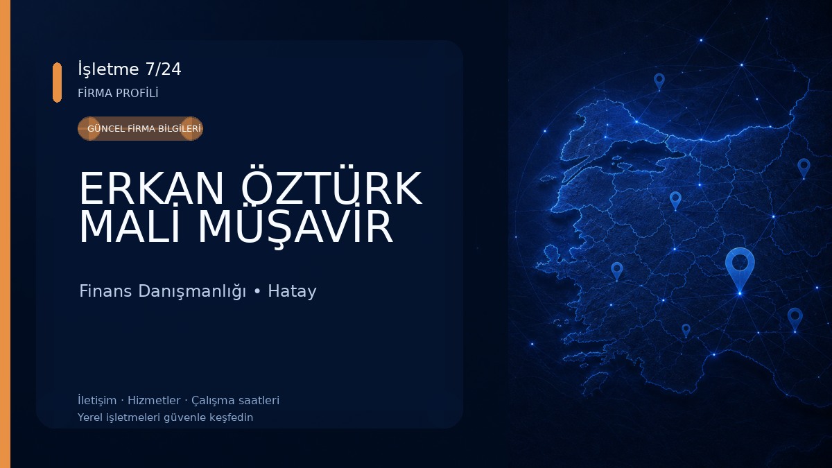 ERKAN ÖZTÜRK MALİ MÜŞAVİR Finans Danışmanlığı