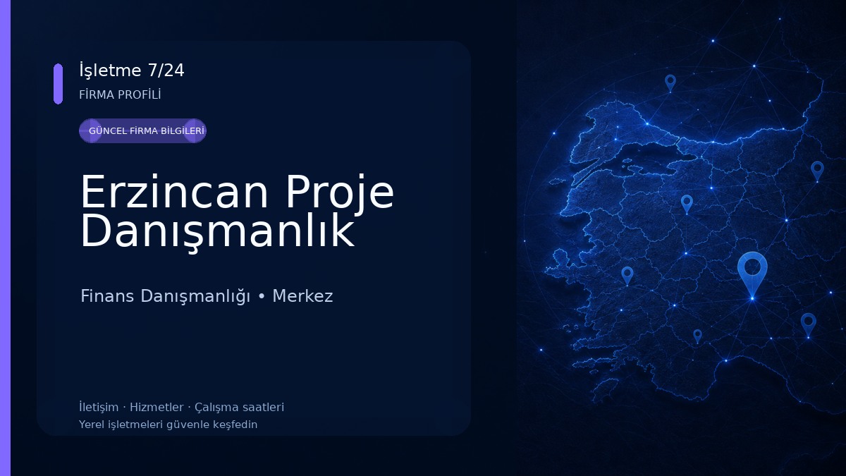 Erzincan Proje Danışmanlık Finans Danışmanlığı