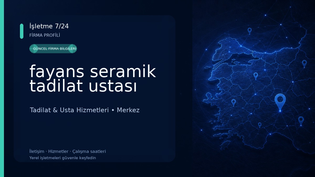 fayans seramik tadilat ustası Tadilat & Usta Hizmetleri