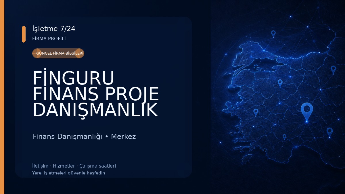 FİNGURU FİNANS PROJE DANIŞMANLIK OFİSİ Finans Danışmanlığı