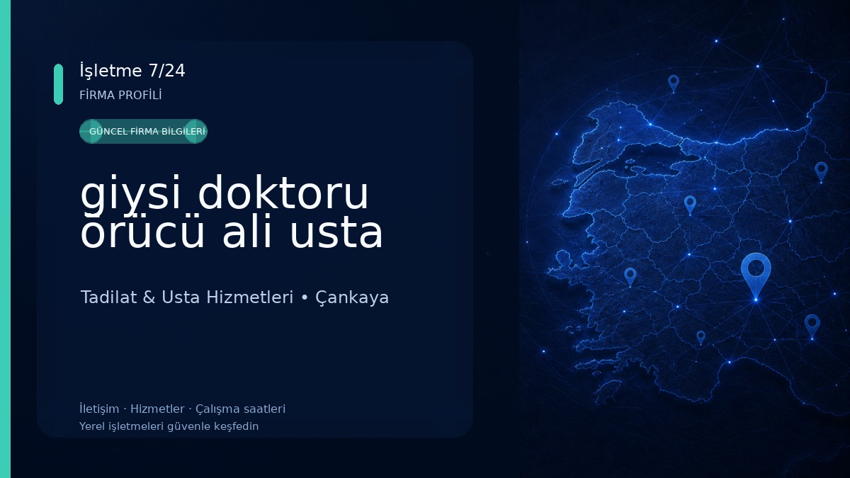 giysi doktoru örücü ali usta Tadilat & Usta Hizmetleri