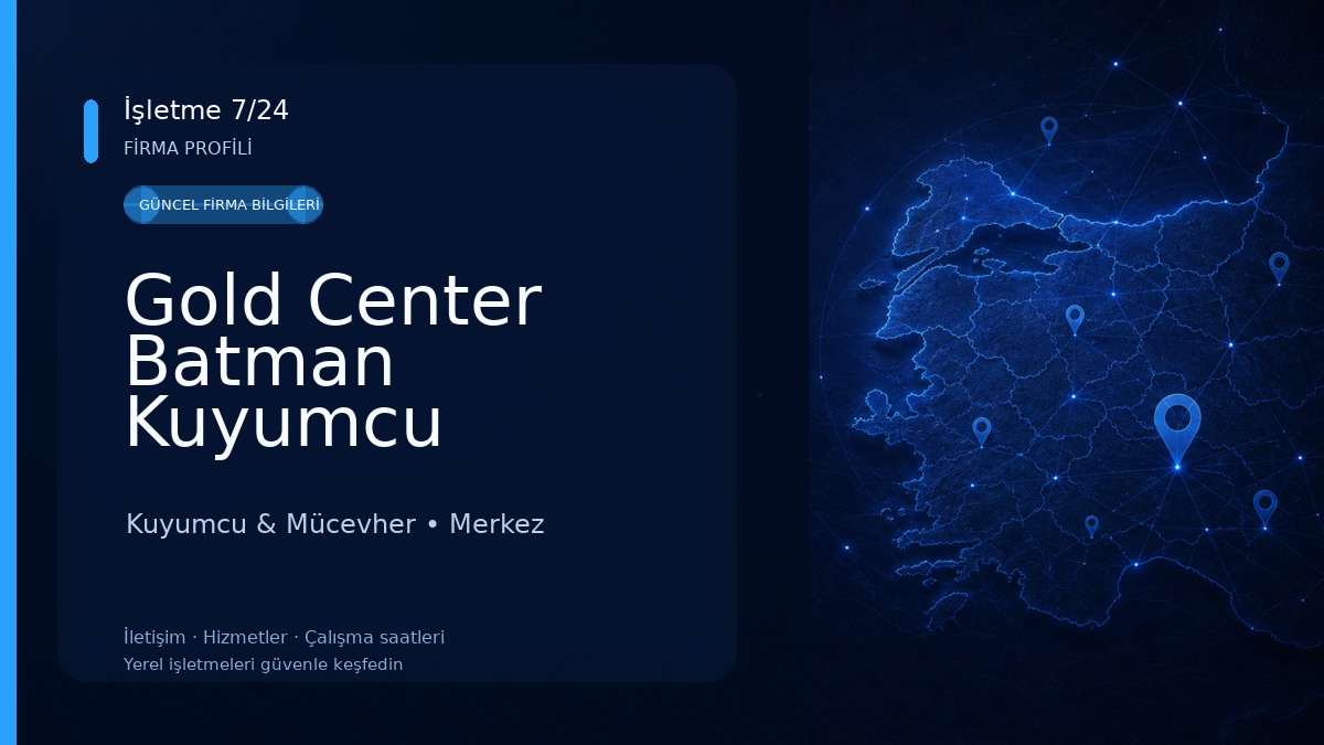 Gold Center Batman Kuyumcu Kuyumcu & Mücevher