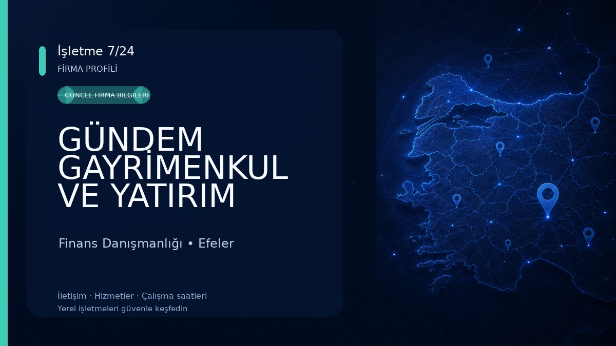 GÜNDEM GAYRİMENKUL VE YATIRIM DANIŞMANLIĞI