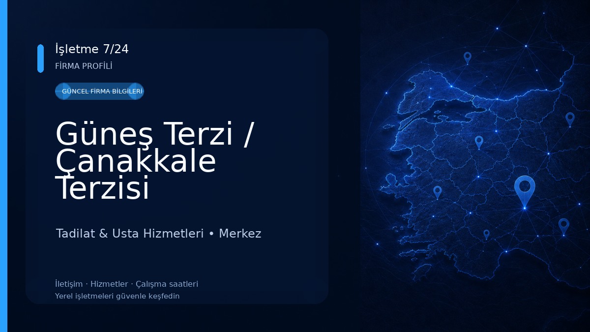 Güneş Terzi / Çanakkale Terzisi Tadilat & Usta Hizmetleri