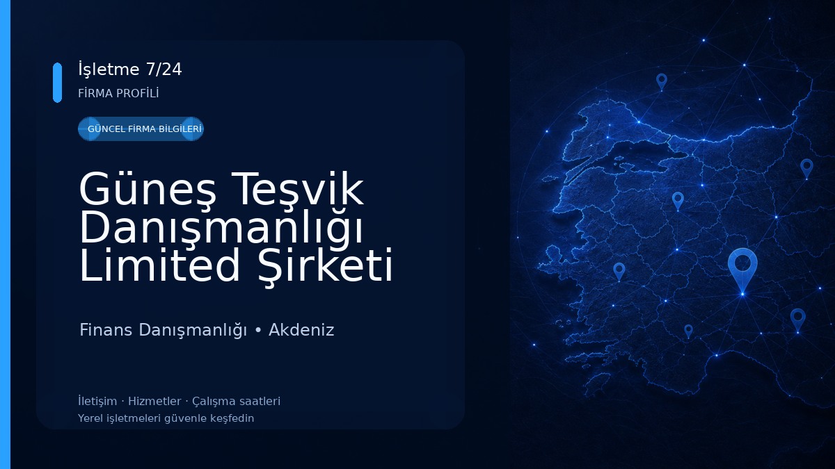 Güneş Teşvik Danışmanlığı Limited Şirketi Finans Danışmanlığı
