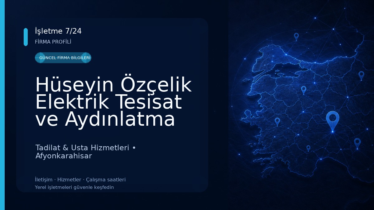 Hüseyin Özçelik Elektrik Tesisat ve Aydınlatma Sistemleri 