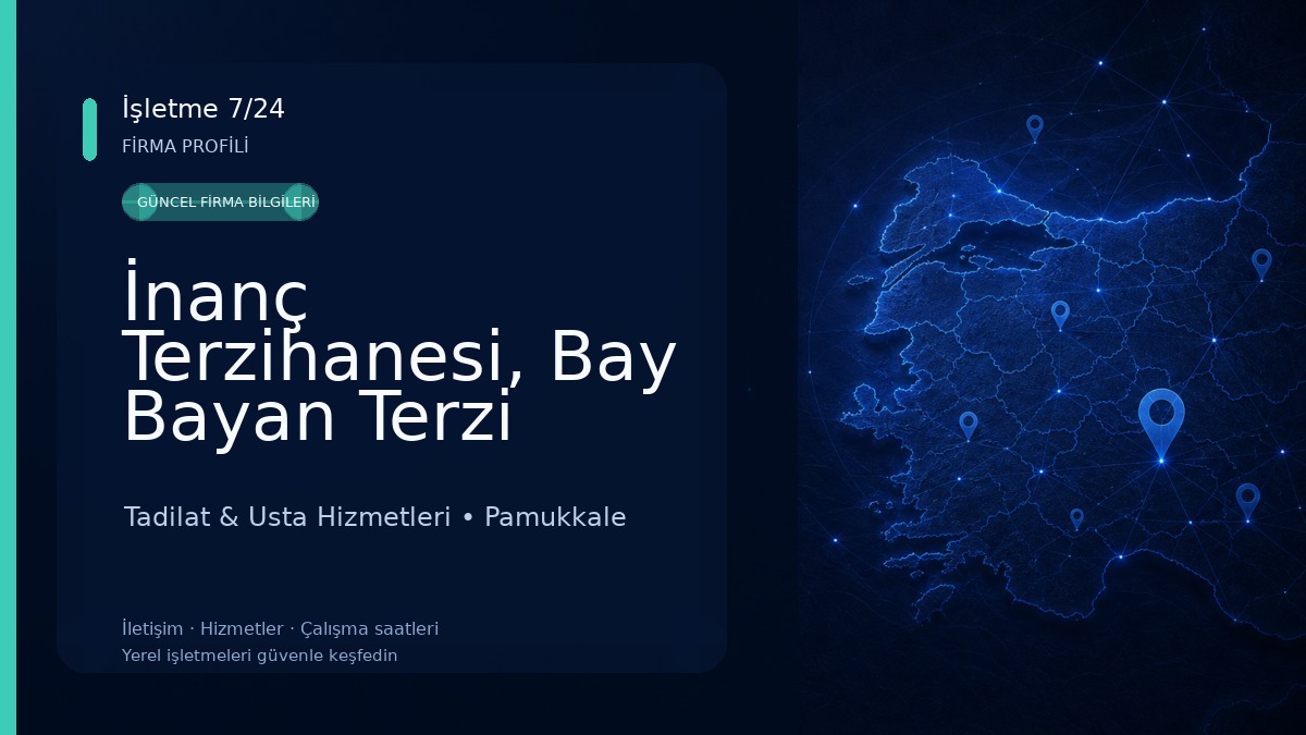 İnanç Terzihanesi, Bay Bayan Terzi Tadilat & Usta Hizmetleri