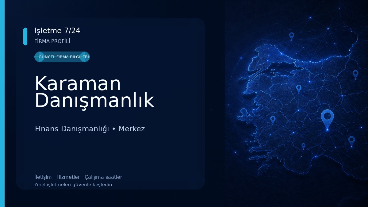 Karaman Danışmanlık Finans Danışmanlığı