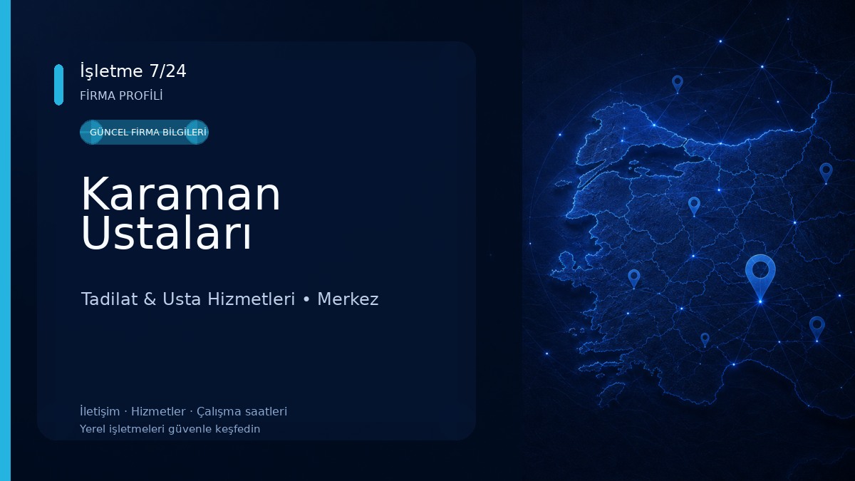 Karaman Ustaları Tadilat & Usta Hizmetleri