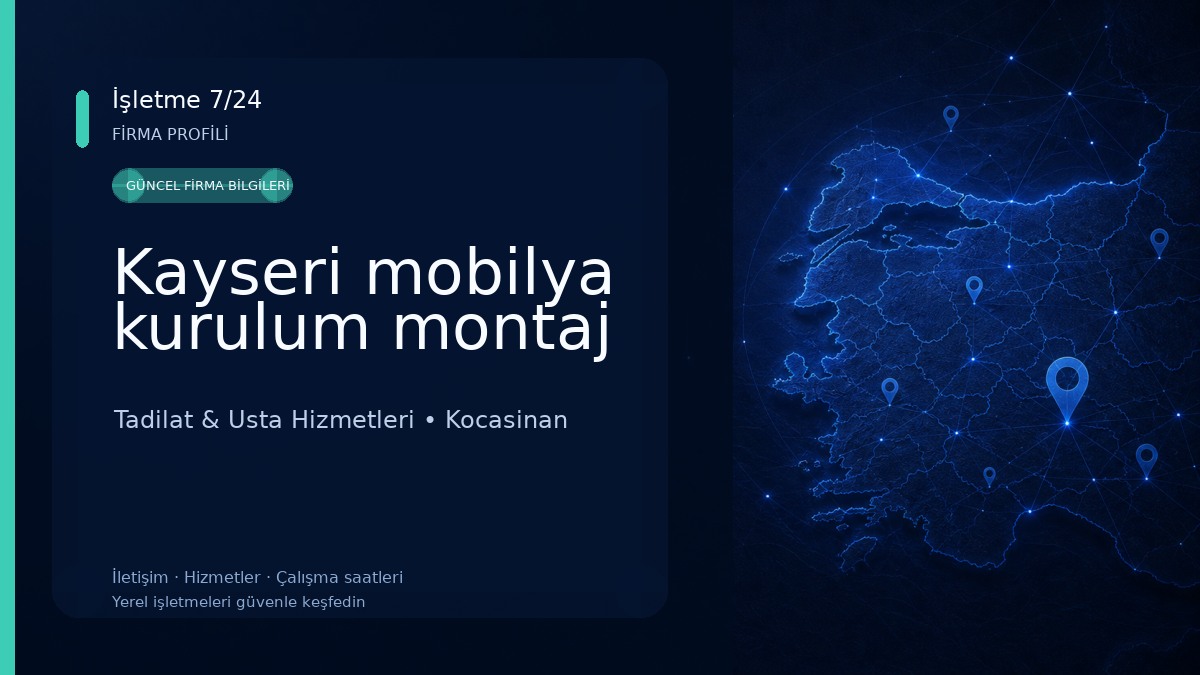 Kayseri mobilya kurulum montaj Tadilat & Usta Hizmetleri