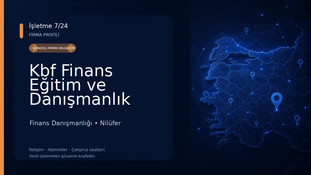 Kbf Finans Eğitim ve Danışmanlık Hizmetleri Finans Danışmanlığı